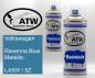 Preview: Volkswagen, Ravenna Blue Metallic, LA5W / 5Z: 400ml Sprühdose + 400ml Klarlack - Set, von ATW Autoteile West.